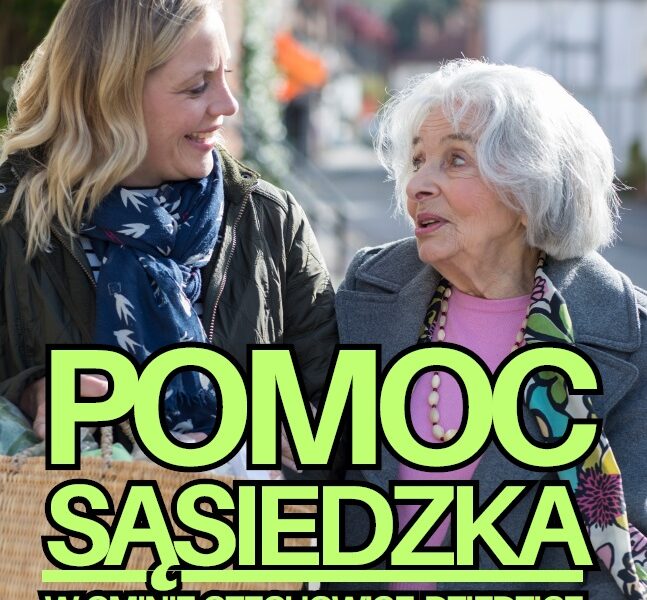 zdjęcie opiekuna i osoby starszej informujący o dostępnej w gminie Czechowice-Dziedzice usłudze pomocy sąsiedzkiej zdjęcie opiekuna i osoby starszej informujący o dostępnej w gminie Czechowice-Dziedzice usłudze pomocy sąsiedzkiej