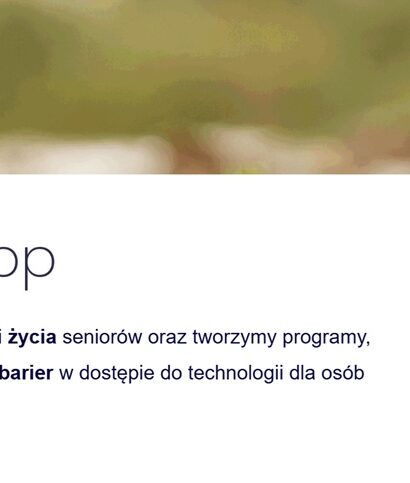 zdjęcie strony www fundacji seniorapp